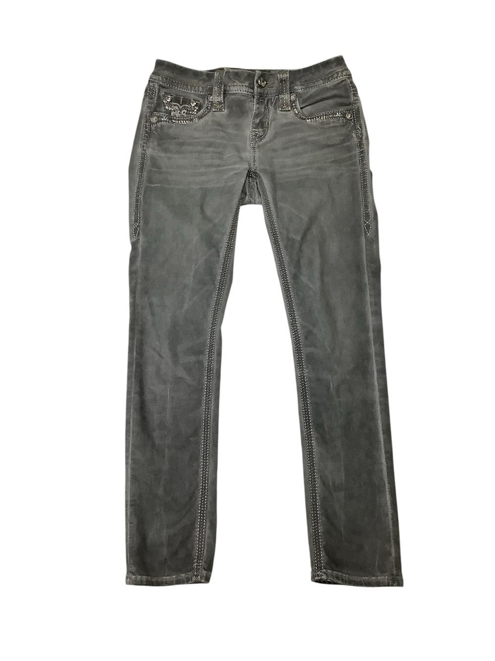 Rock Revival Boris Crop Jeans Sz 24 Grey